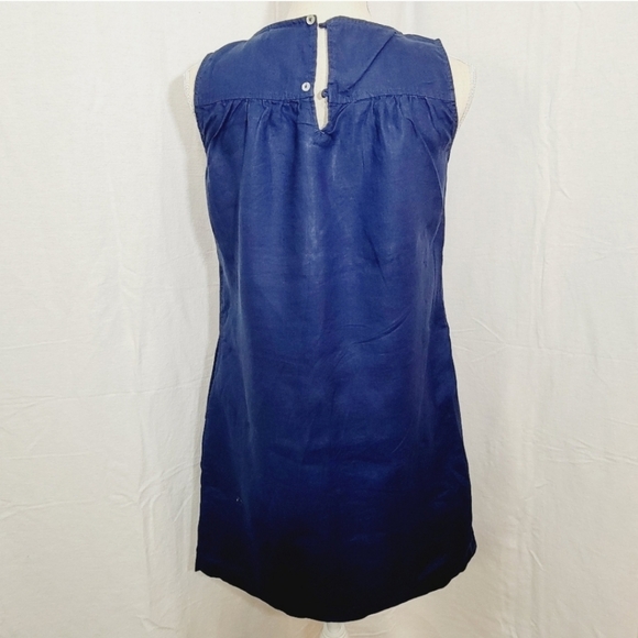 Cynthia Rowley Women's 100% Linen Deep Navy Blue Shortsleeve Simple Dress sz XS - Picture 4 of 6